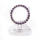 8mm Natural Amethyst Crystal Stone Bulk Wholesale Trend Charm Alloy Bead Bracelet